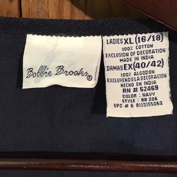 VTG. Bobbie Brooks Floral Corduroy Vest Women's XL Autumn Fall Leaves Tie Back - Picture 6 of 9